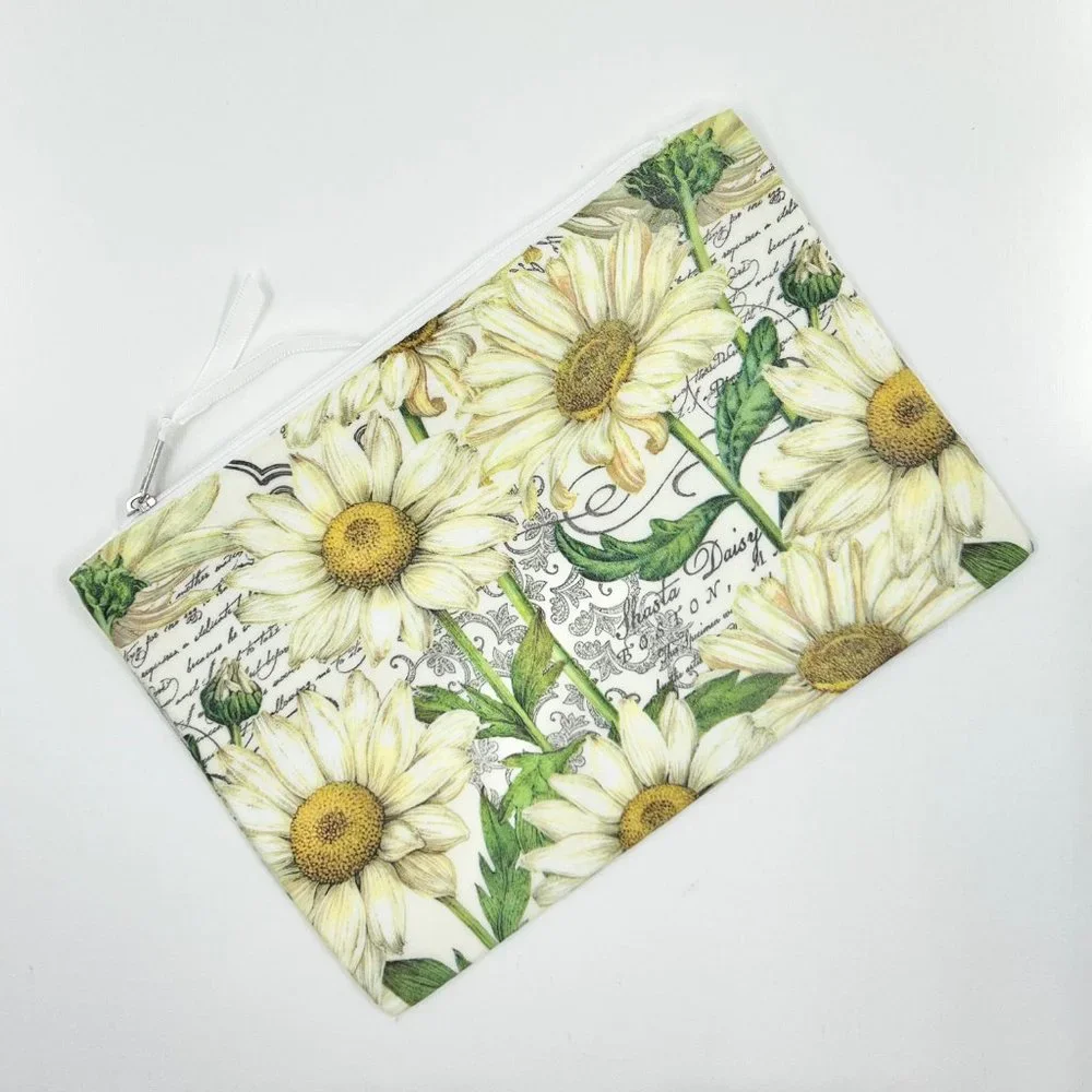 New / Handcrafted - Hand Decorated Cosmetic / Travel Zipper Pouch Bag